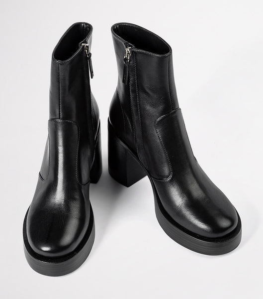 Botas Plataforma Tony Bianco Thunder Black Como 9cm Negras | XPEGW75176