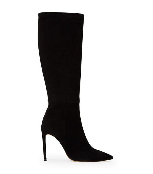 Botas de Tacon Tony Bianco Apollo Black Suede 10.5cm Negras | PEJZR20637