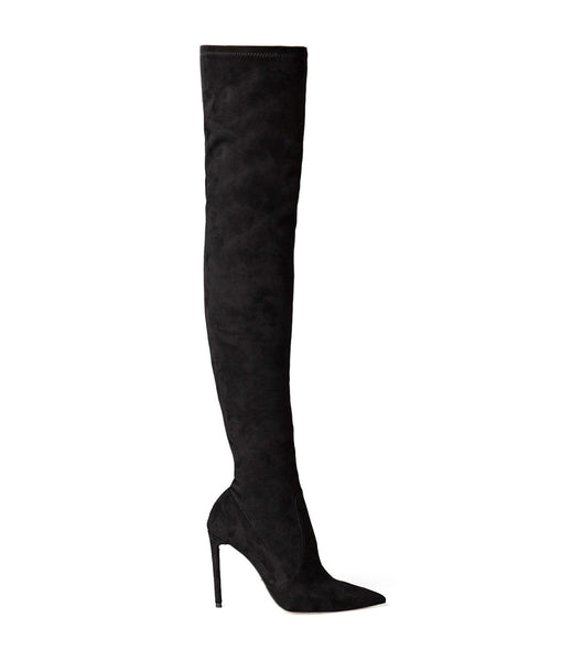 Botas de Tacon Tony Bianco Avah Black Stretch Suede 10.5cm Negras | PEIIZ52574