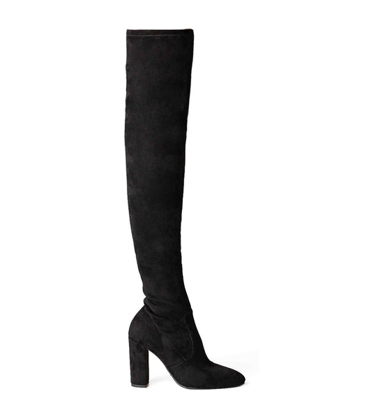 Botas de Tacon Tony Bianco Bloom Black Stretch Suede 9.5cm Negras | APEDF81376