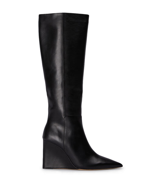 Botas de Tacon Tony Bianco Drake Black Como 9.5cm Negras | FPEHY54265