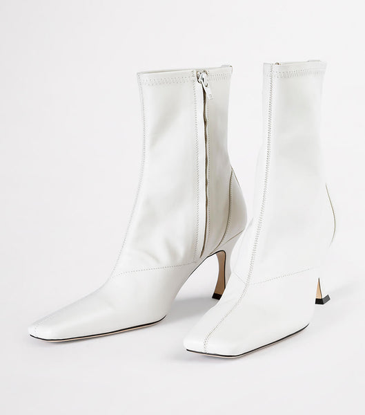 Botas de Tacon Tony Bianco Fomo Dove Nappa 8cm Blancas | GPEUC42787