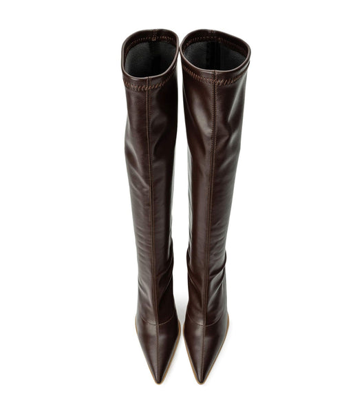 Botas de Tacon Tony Bianco Knight Choc Venezia 9.5cm Chocolate | LPESX39055