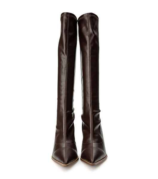 Botas de Tacon Tony Bianco Knight Choc Venezia 9.5cm Chocolate | LPESX39055