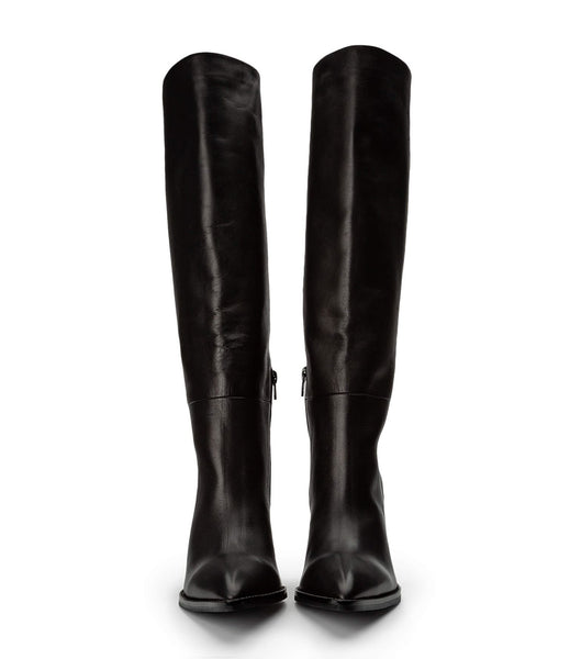 Botas de Tacon Tony Bianco Skyla Black Como 9cm Negras | PPEQX59038