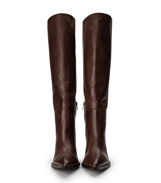 Botas de Tacon Tony Bianco Skyla Choc Como 9cm Chocolate | XPEBH59298