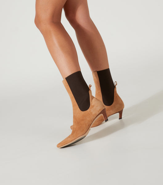 Botas de Tacon Tony Bianco Verona Butterscotch Suede 5cm Marrones | BPESO28957