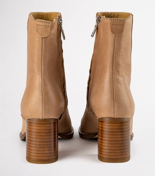 Botas de Tacon Tony Bianco Westley Caramel Diesel/Choc Wax 6.5cm Marrones | QPEWA54629