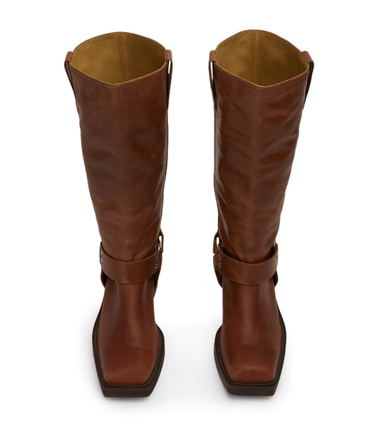 Botas de combate Tony Bianco Biker Cognac 3.5cm Marrones | PEQAV85044