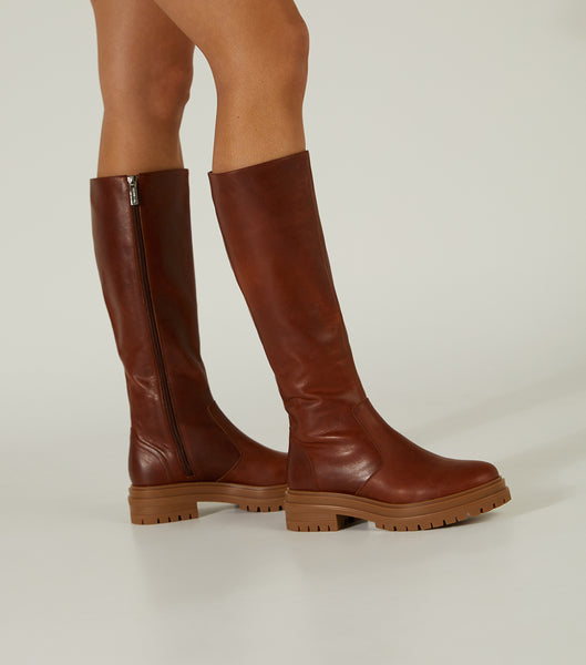 Botas de combate Tony Bianco Wanda Cognac 4.5cm Marrones | PEIIZ67427