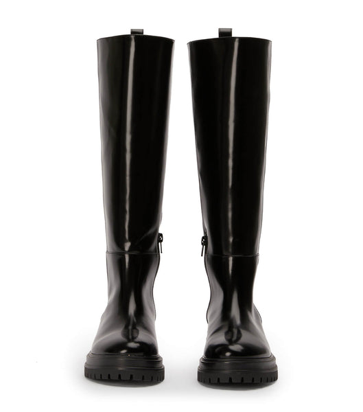 Botas de media pantorrilla Tony Bianco Welly Black Hi Shine 4.5cm Negras | SPENY78458