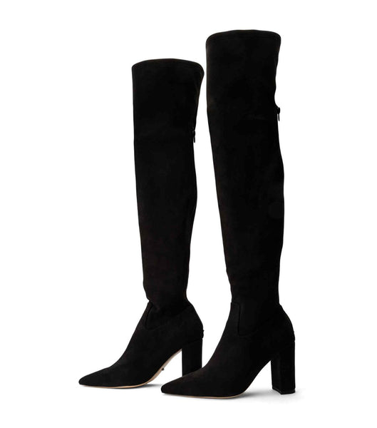 Botas elásticas Tony Bianco Estella Black Stretch Suede 8.5cm Negras | ZPENQ19295