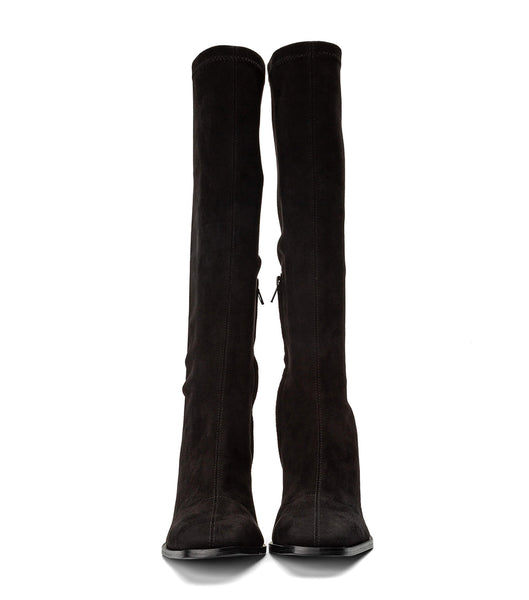 Botas elásticas Tony Bianco Renae Black Stretch Suede 8.5cm Negras | UPEND50468