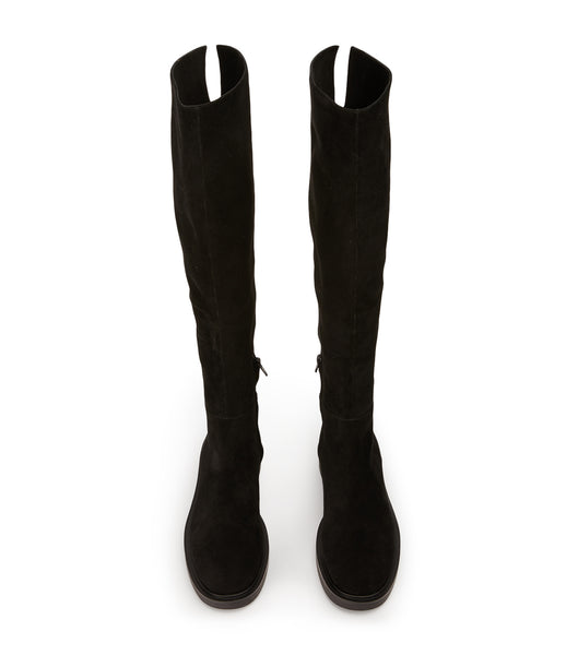 Botas hasta las rodillas Tony Bianco Chasey Black Suede 4.5cm Negras | SPENY10722