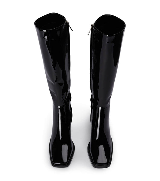 Botas hasta las rodillas Tony Bianco Darby Black Patent 7.5cm Negras | PEJZR63558