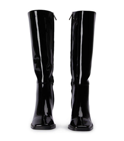 Botas hasta las rodillas Tony Bianco Darby Black Patent 7.5cm Negras | PEJZR63558