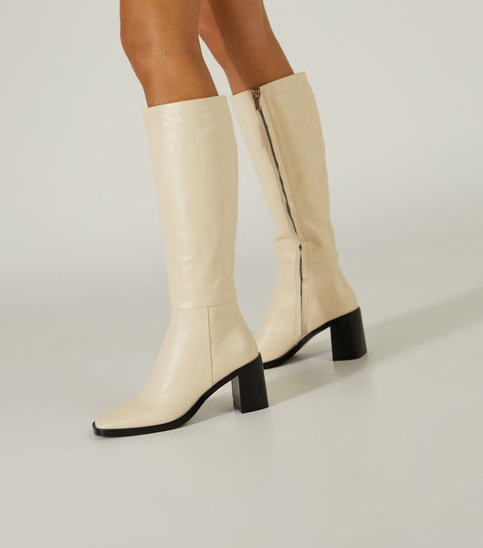 Botas hasta las rodillas Tony Bianco Darby Ecru Venice 7.5cm Blancas | PENZX33289