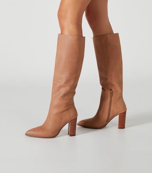 Botas hasta las rodillas Tony Bianco Skyla Caramel Venice 9cm Beige | LPETR59009