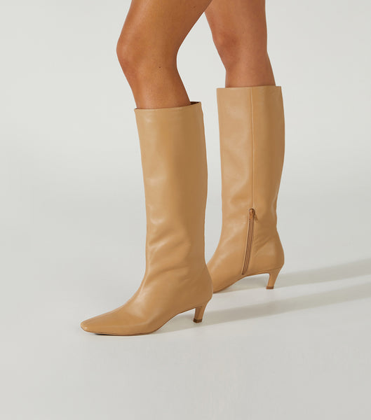 Botas hasta las rodillas Tony Bianco Vixon Honey Nappa 5cm Naranjas | FPEUI91899