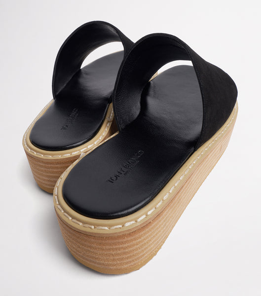 Chanclas Tony Bianco Elke Black 4.5cm Negras | PEQCS14473