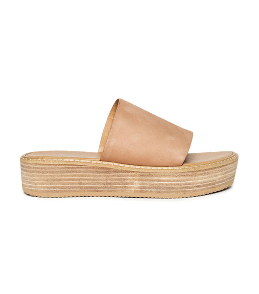 Chanclas Tony Bianco Elke Caramel 4.5cm Beige | SPEVO66164