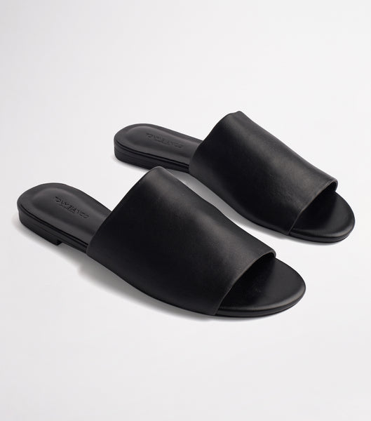 Chanclas Tony Bianco Havier Black Sheep Nappa 1cm Negras | TPEWZ42076