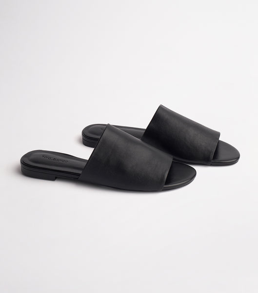 Chanclas Tony Bianco Havier Black Sheep Nappa 1cm Negras | TPEWZ42076