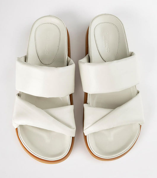 Chanclas Tony Bianco Henry Dove Nappa 3.5cm Blancas | PENEJ40074