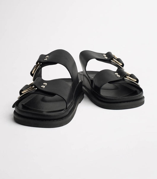 Chanclas Tony Bianco Hunter Black Como 3.5cm Negras | PPEQX87262