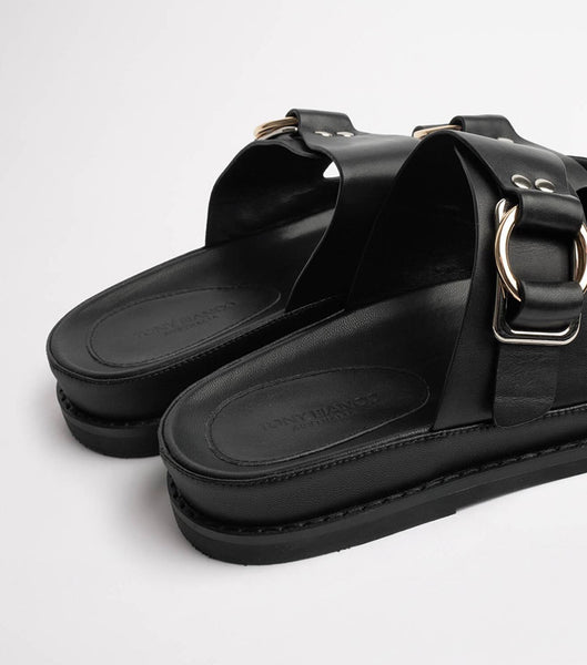 Chanclas Tony Bianco Hunter Black Como 3.5cm Negras | PPEQX87262