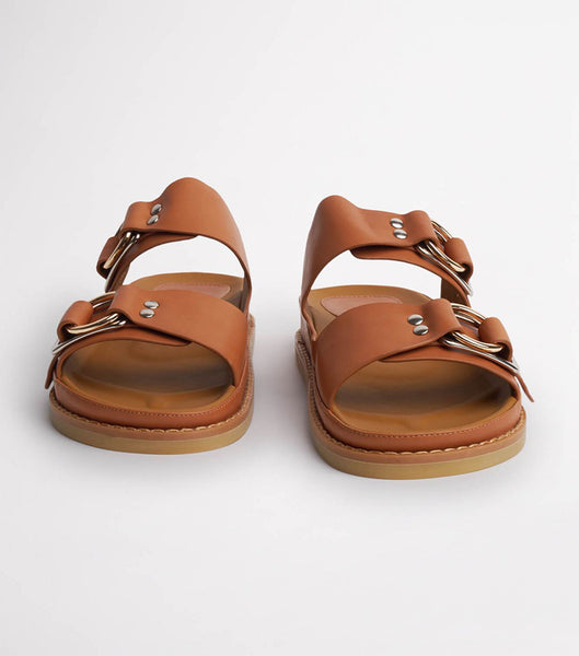 Chanclas Tony Bianco Hunter Tan Como 3.5cm Marrones | APEDF54859