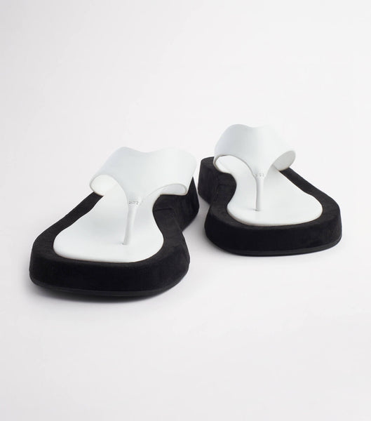 Chanclas Tony Bianco Ives Milk Capretto 3.5cm Blancas | PECVG73006