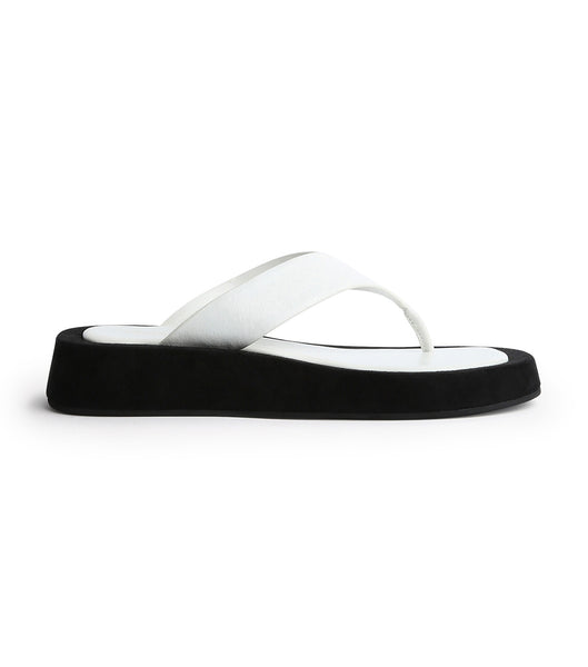 Chanclas Tony Bianco Ives Milk Capretto 3.5cm Blancas | PECVG73006