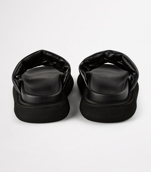 Chanclas Tony Bianco June Black Nappa 3cm Negras | ZPEMJ17495