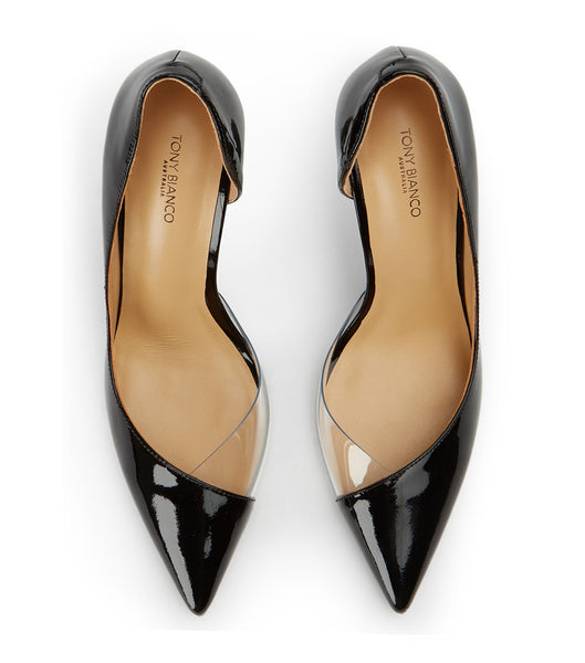 Court Shoes Tony Bianco Adore Black Patent/Clear Vinylite 10.5cm Negras | PEZDE89606