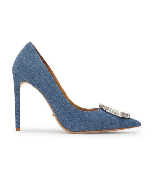 Court Shoes Tony Bianco Alison Washed Denim 10.5cm Azules | FPEUI49488