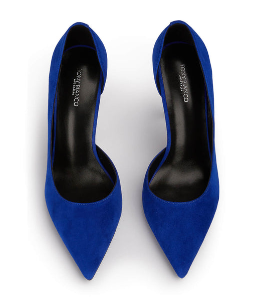 Court Shoes Tony Bianco Alyx Azure Suede 10.5cm Azur | PPEER57861