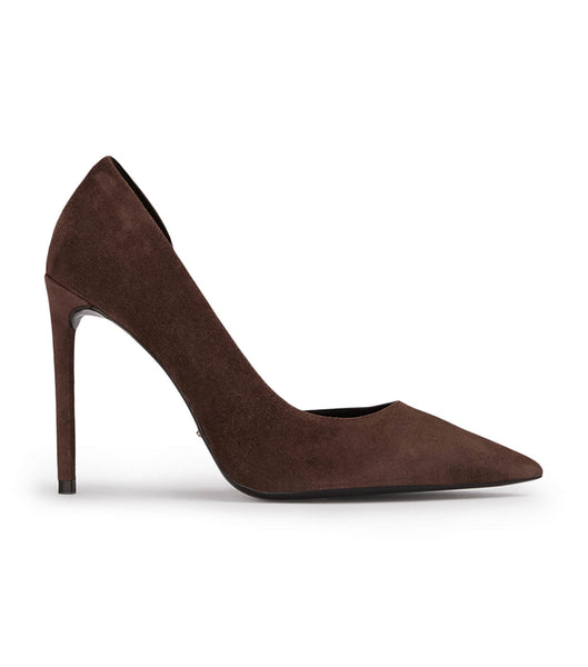 Court Shoes Tony Bianco Alyx Espresso Suede 10.5cm Chocolate | UPEND36411