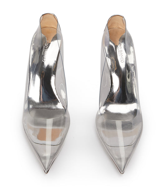 Court Shoes Tony Bianco Dolly Clear Vinylite/Silver 9.5cm Plateadas | PEDYB78209