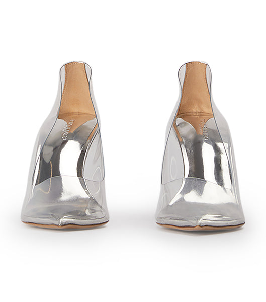 Court Shoes Tony Bianco Dolly Clear Vinylite/Silver 9.5cm Plateadas | PEDYB78209