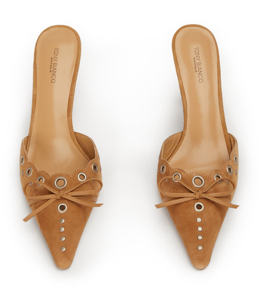 Court Shoes Tony Bianco Shae Butterscotch Suede 8cm Beige | PEEGJ49650