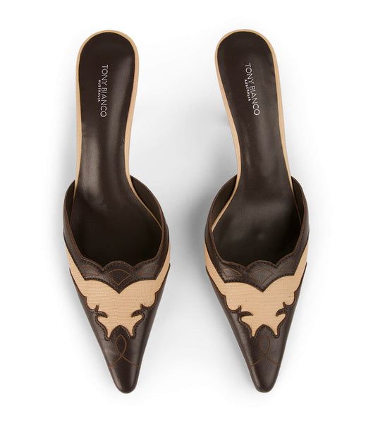 Court Shoes Tony Bianco Shuga Beech/Chocolate 8cm Chocolate | PEQCS80959