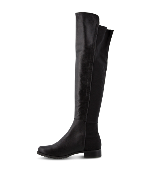 Flat Boots Tony Bianco Panache Black Luxe/Black Micro Stretch 3cm Negras | UPETG12326