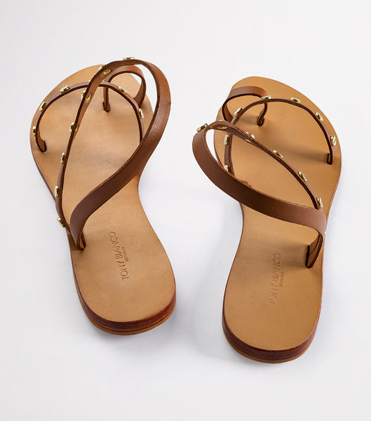 Flat Sandals Tony Bianco Finola Tan 1cm Marrones | YPEVQ26476