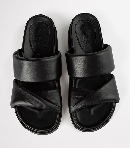 Flat Sandals Tony Bianco Henry Black Nappa 3.5cm Negras | PEZDE38277