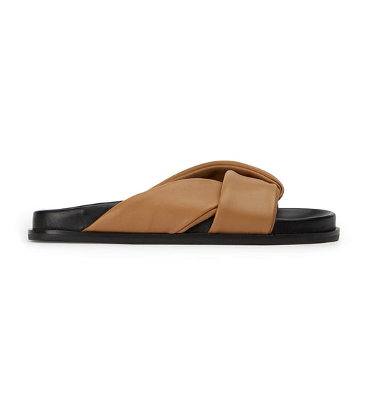 Flat Sandals Tony Bianco Lora Biscuit Nappa 1.5cm Amarillo | QPEWA68080