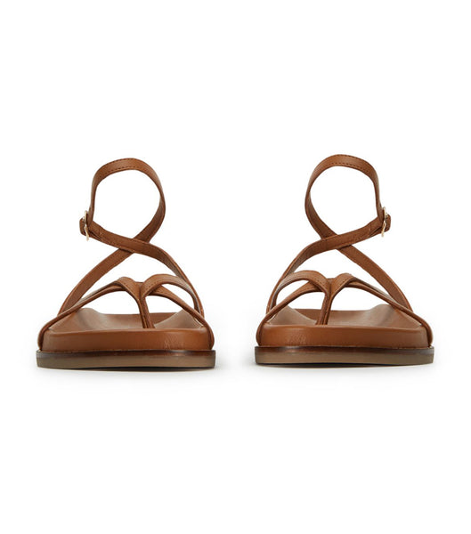 Flat Sandals Tony Bianco Lucie Tan Nappa 1.5cm Marrones | PEXBR83372