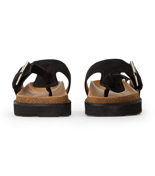 Flat Sandals Tony Bianco Marlo Black Suede 3cm Negras | PEQCS93005