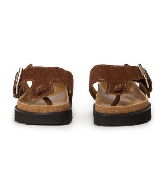 Flat Sandals Tony Bianco Marlo Choc Suede 3cm Marrones | XPEGW10705