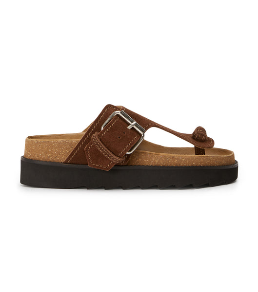 Flat Sandals Tony Bianco Marlo Choc Suede 3cm Marrones | XPEGW10705